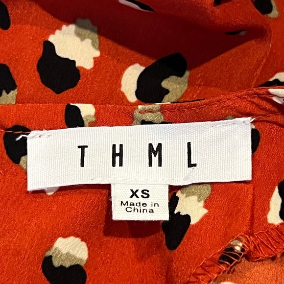 THML Animal Print Mini Dress Orange Size X-Small NWOT - Picture 5 of 9